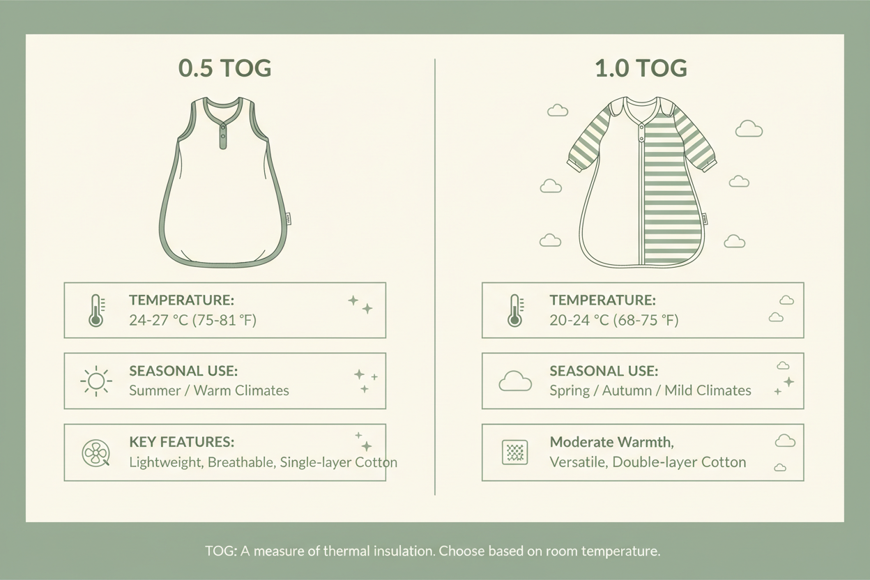 0.5 TOG vs 1.0 TOG Sleep Sack (Which One?)