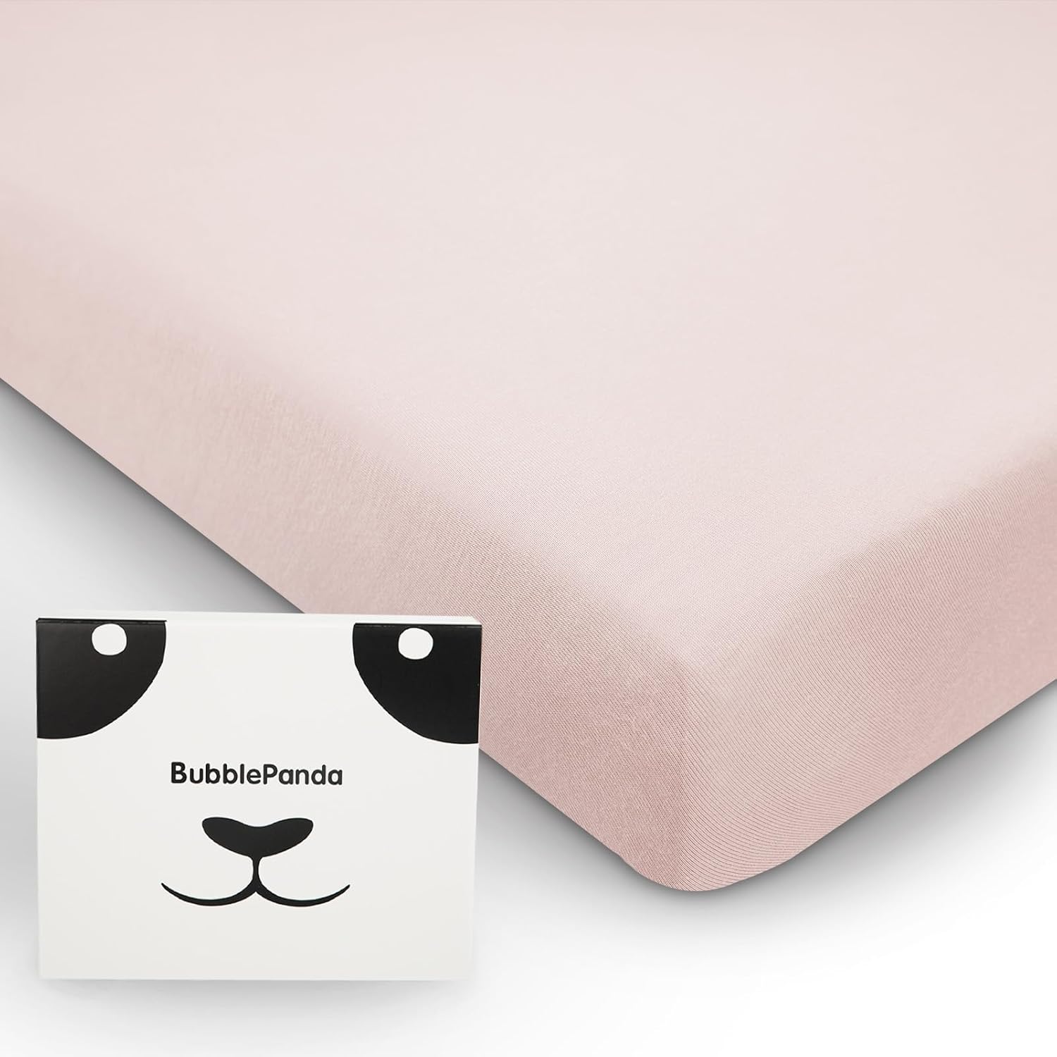 Drap-housse de berceau en bambou - (Rose)