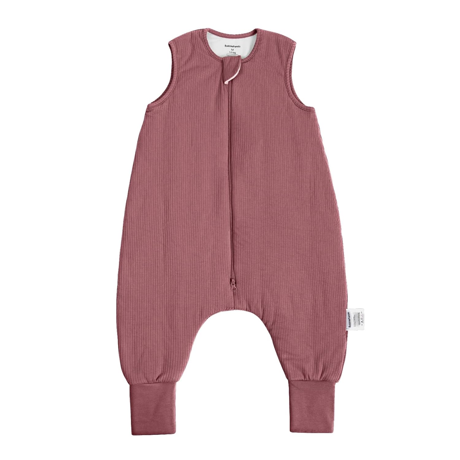BubblePanda Dusty Rose 1.0 TOG Bamboo Walker Sleep Sack with Feet for Active Toddlers