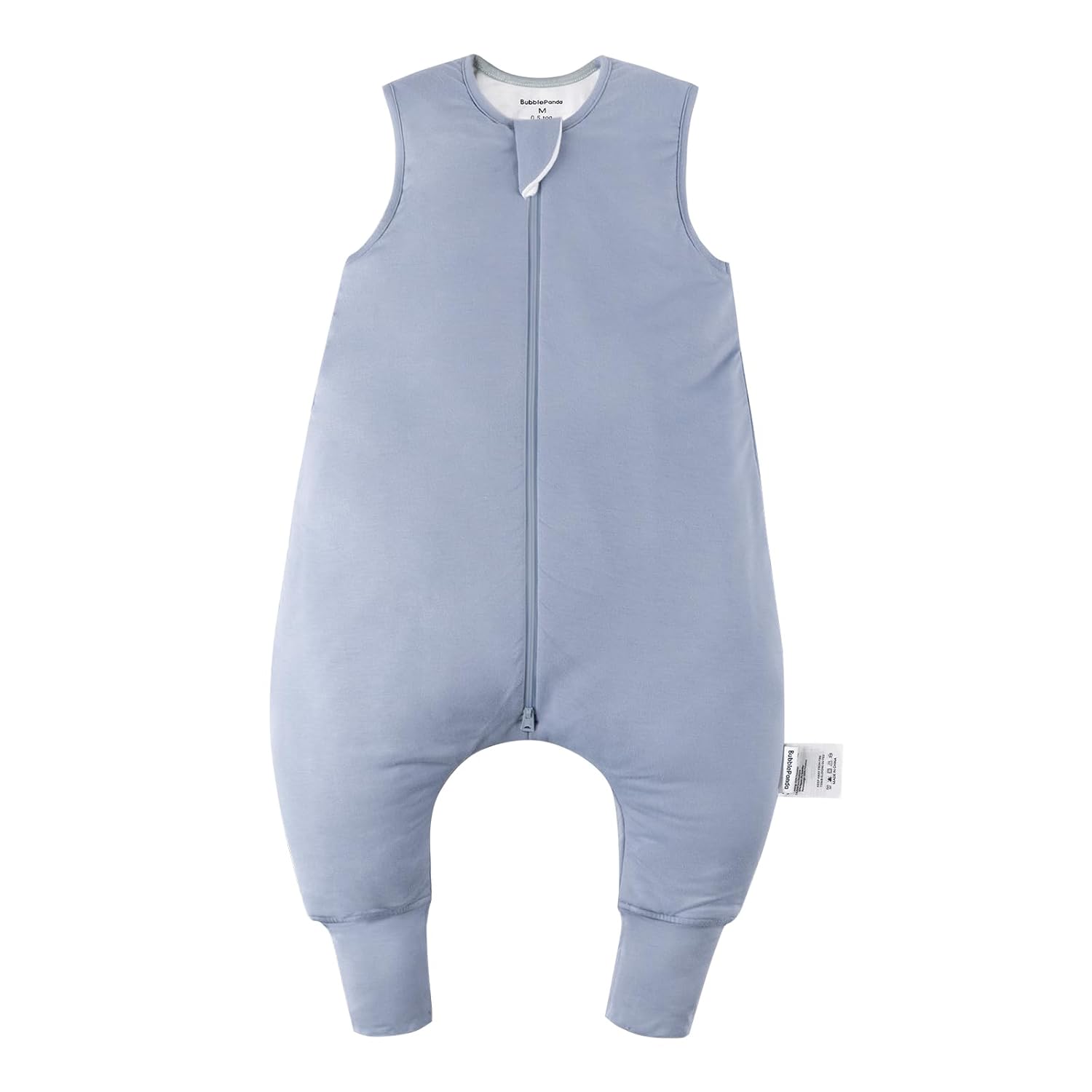 BubblePanda Slate 0.5 TOG Bamboo Walker Sleep Sack with Feet - Front View