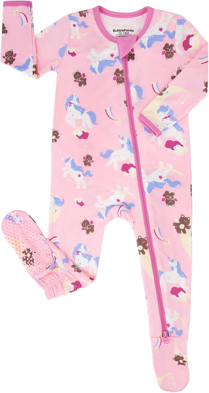 Bamboo Long Sleeve Romper-Unicorns