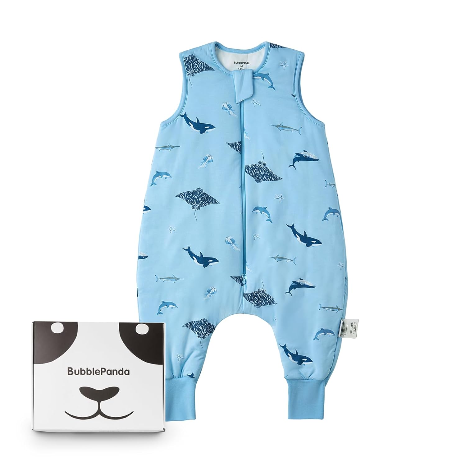 BubblePanda Shark 1.0 TOG Bamboo Walker Sleep Sack with Feet for Active Toddlers