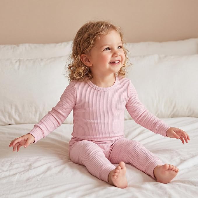 Bamboo Long Sleeve Pajama Set - Pink