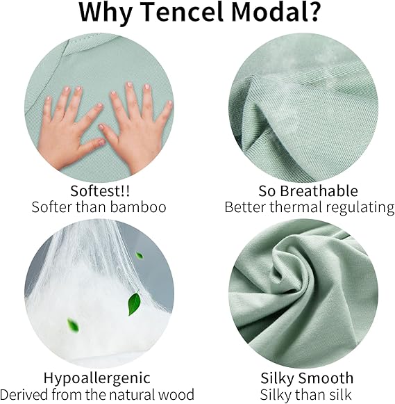 Cache-couche en bambou à manches courtes - Sauge