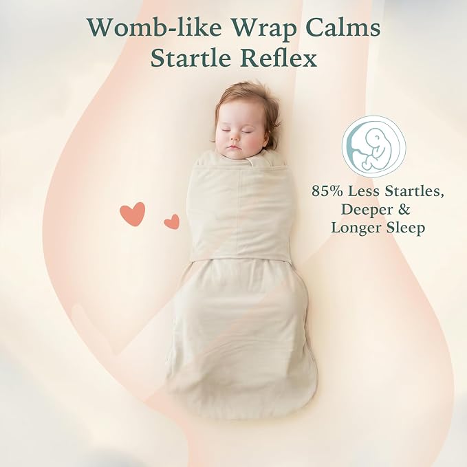 Bamboo Velcro Swaddle Sack - 0.5 TOG (Oat)