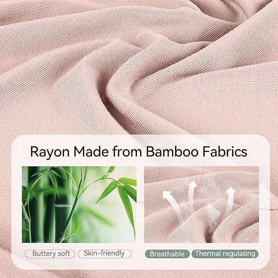 Pyjama une pièce en bambou - Rose poudré