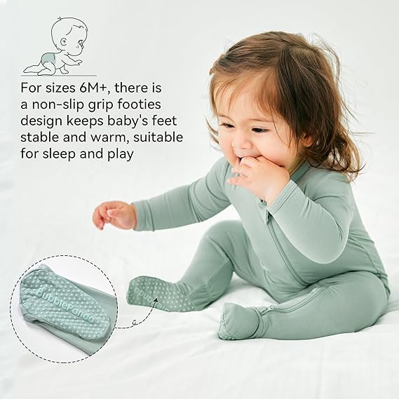 Pyjama une pièce en bambou - Sauge