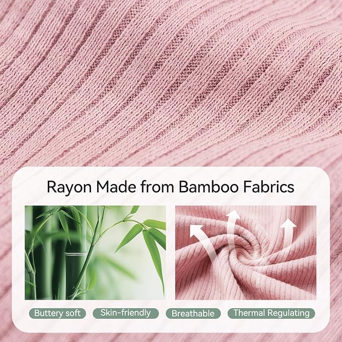Bamboo Long Sleeve Pajama Set - Pink