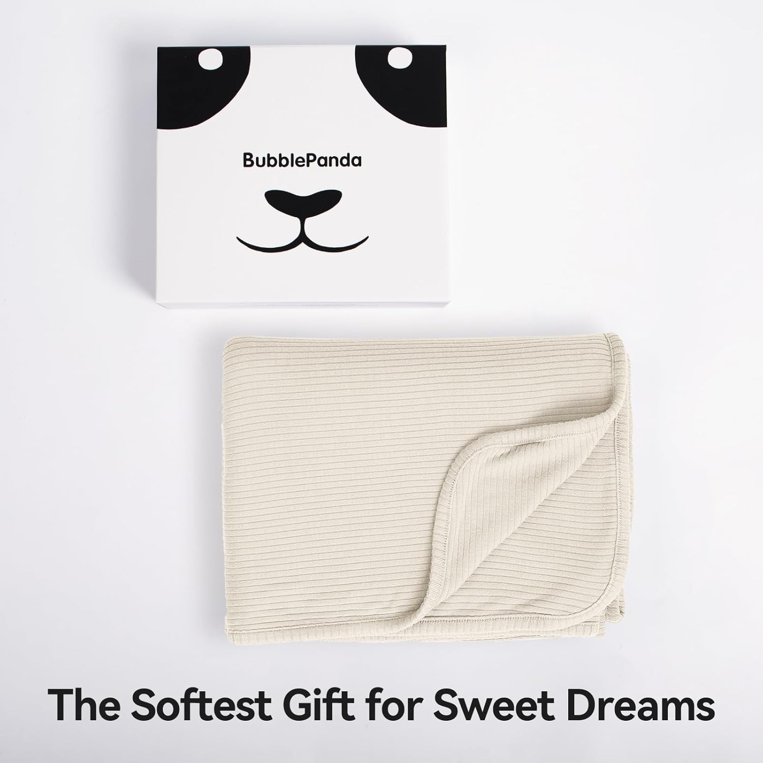 Double-Layer Ribbed Bamboo Blanket (Oat)