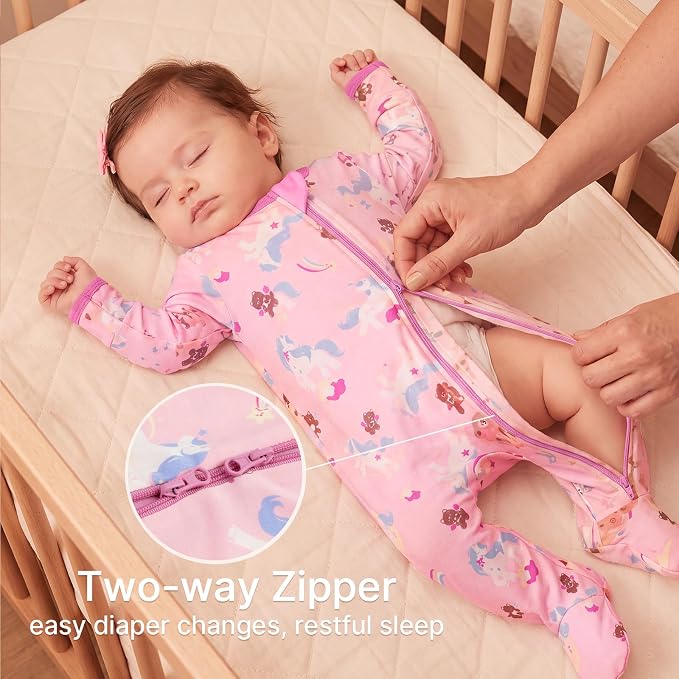 Bamboo Long Sleeve Romper-Unicorns