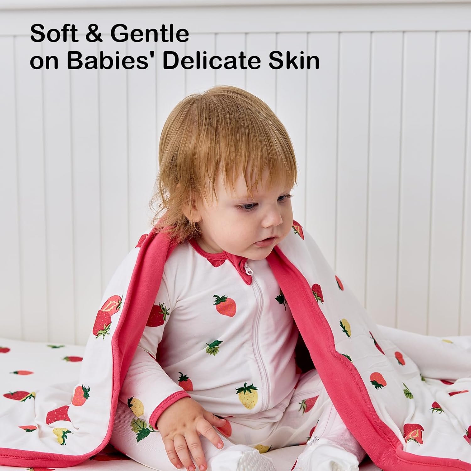 Bamboo Baby Blanket - Strawberry