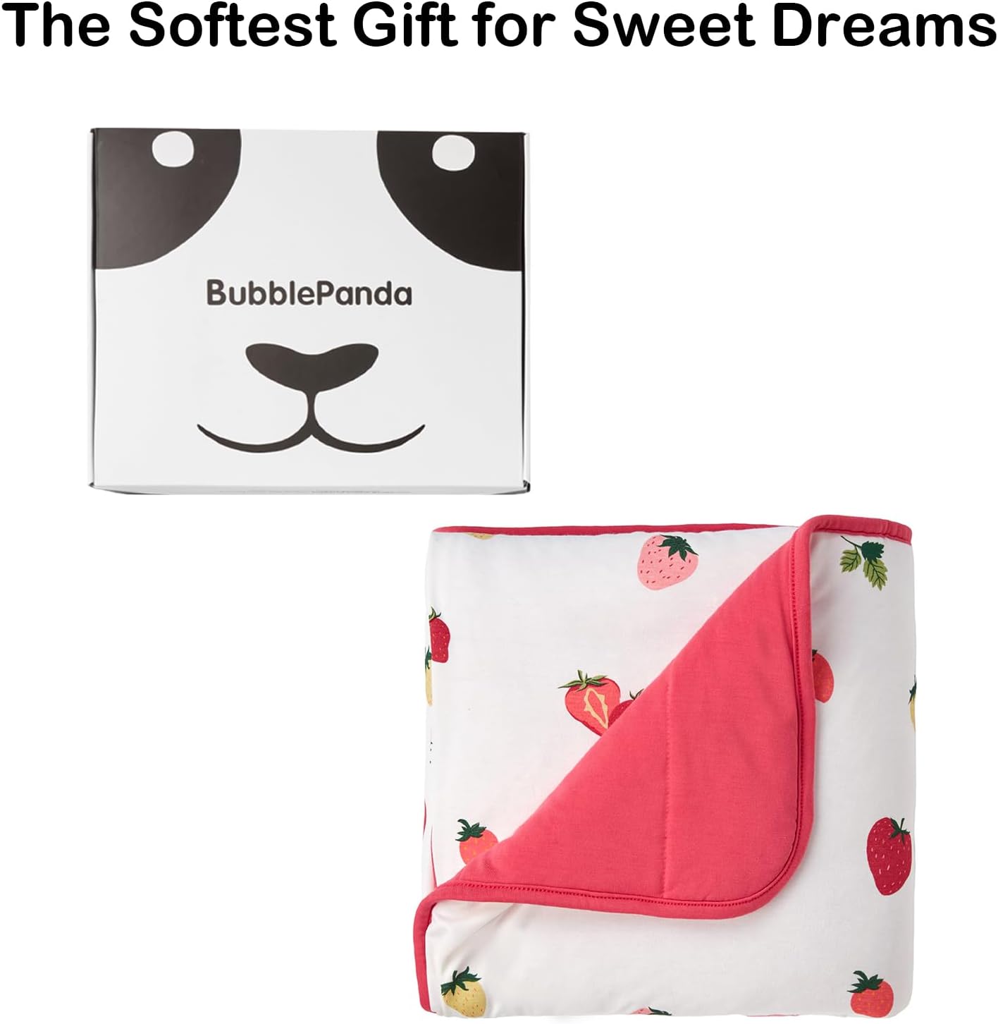 Bamboo Baby Blanket - Strawberry