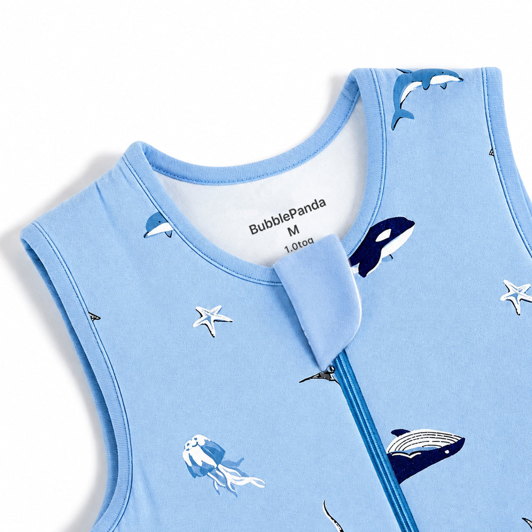 Gigoteuse en bambou avec pieds - 1.0 TOG (Requin)