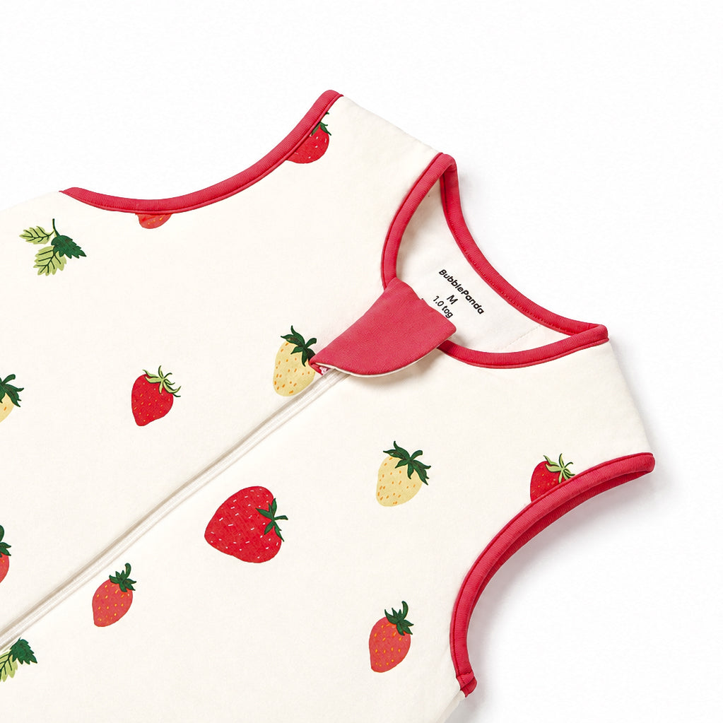 Bamboo Walker Sleep Sack with Feet 1.0 TOG – Strawberry