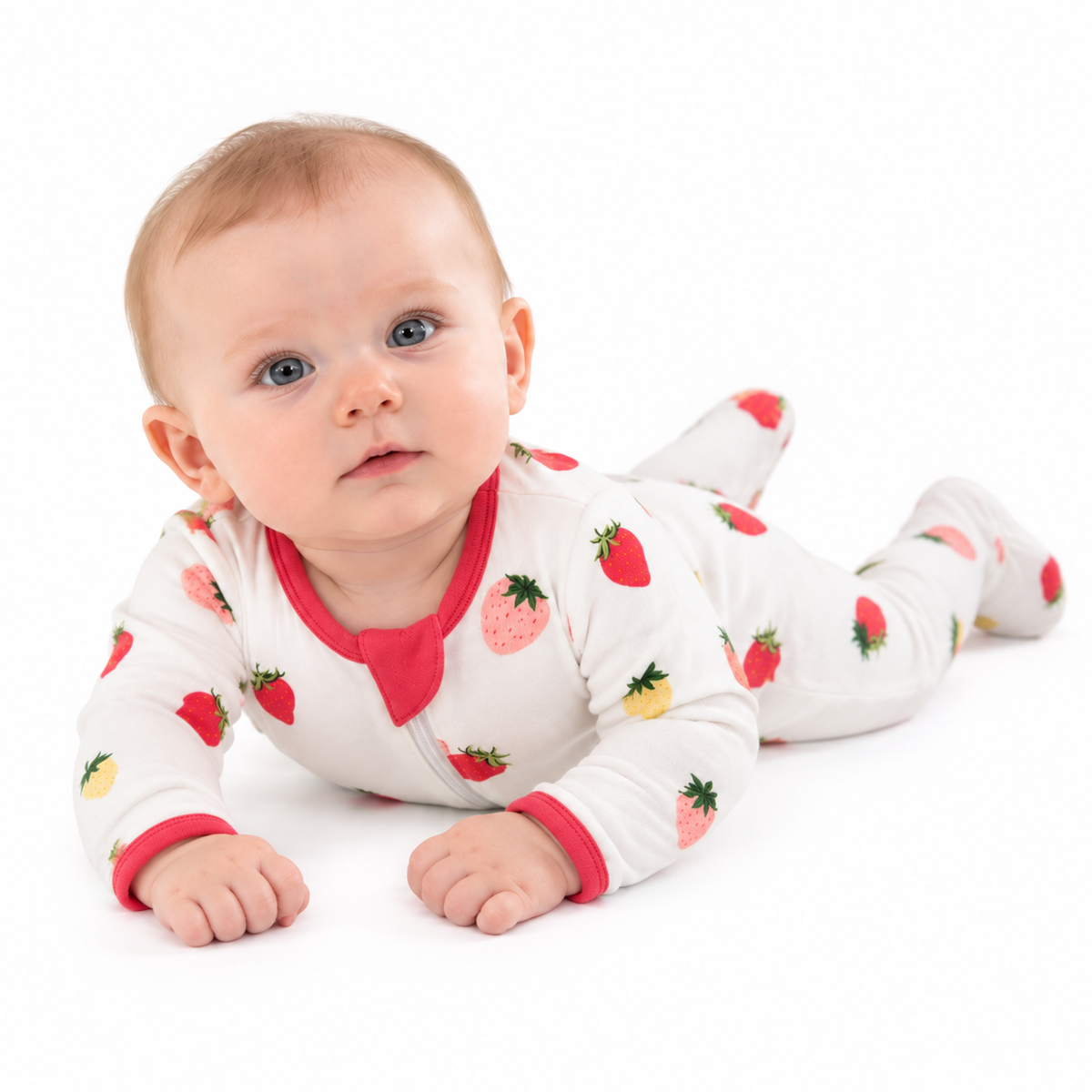 Bamboo Footie Pajamas – Strawberry