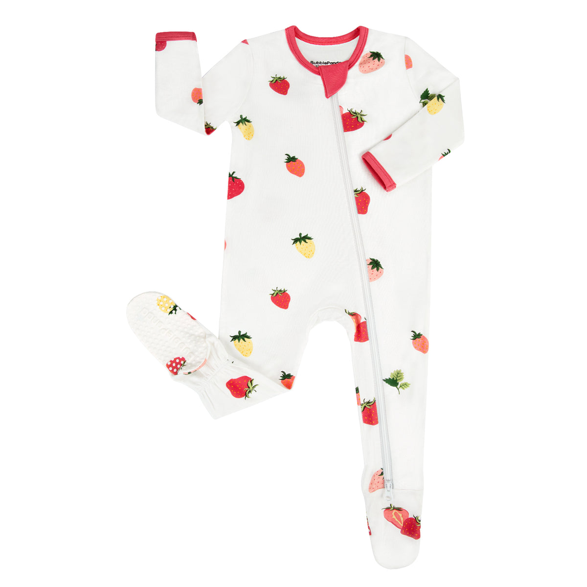 Bamboo Footie Pajamas – Strawberry