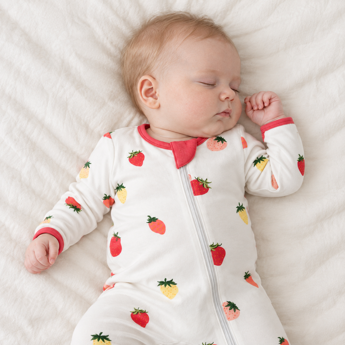 Bamboo Footie Pajamas – Strawberry