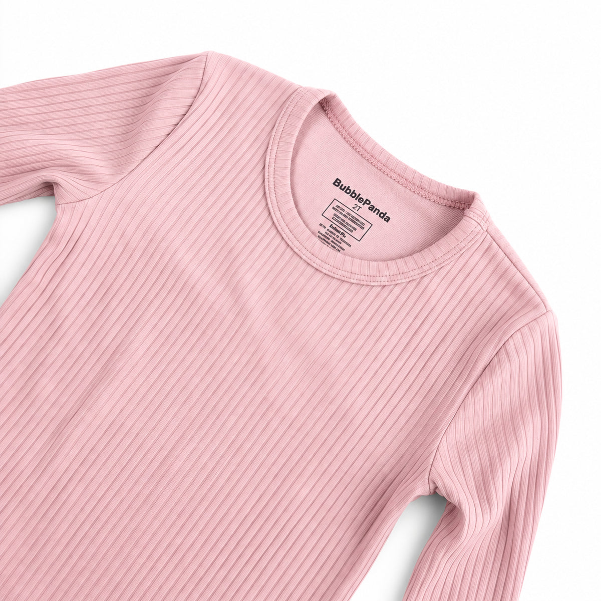 Bamboo Long Sleeve Pajama Set - Pink-Striped