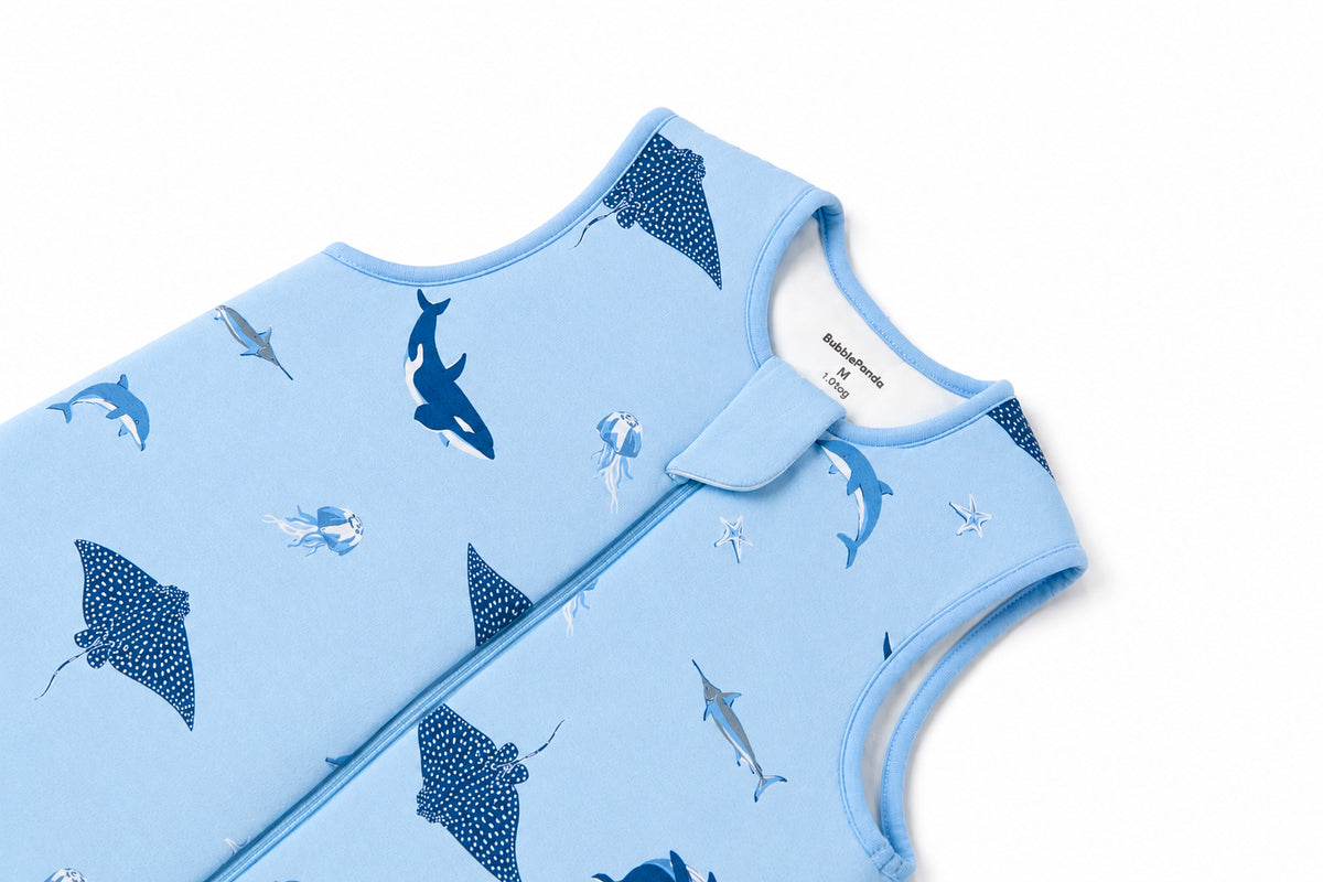 Gigoteuse en bambou avec pieds - 1.0 TOG (Requin)