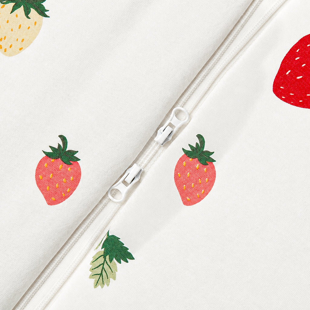 Bamboo Walker Sleep Sack with Feet 1.0 TOG – Strawberry