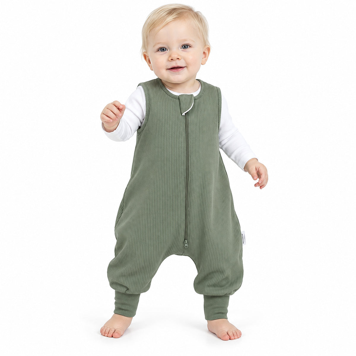 Bamboo Walker Sleep Sack with Feet 1.0 TOG – Olive Drab