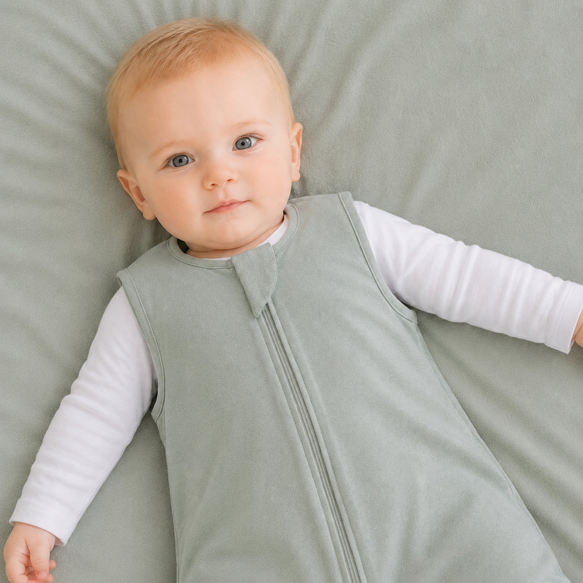Gigoteuse avec pieds en bambou - 0,5 TOG (Sauge)