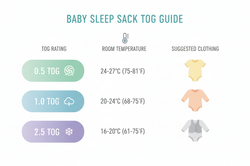 Sleep Sack TOG Chart Explained (0.5, 1.0 TOG Guide) Bubble Panda
