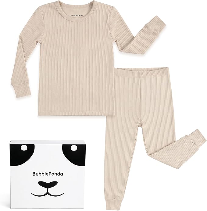 Bamboo Long Sleeve Pajama Set - Oat