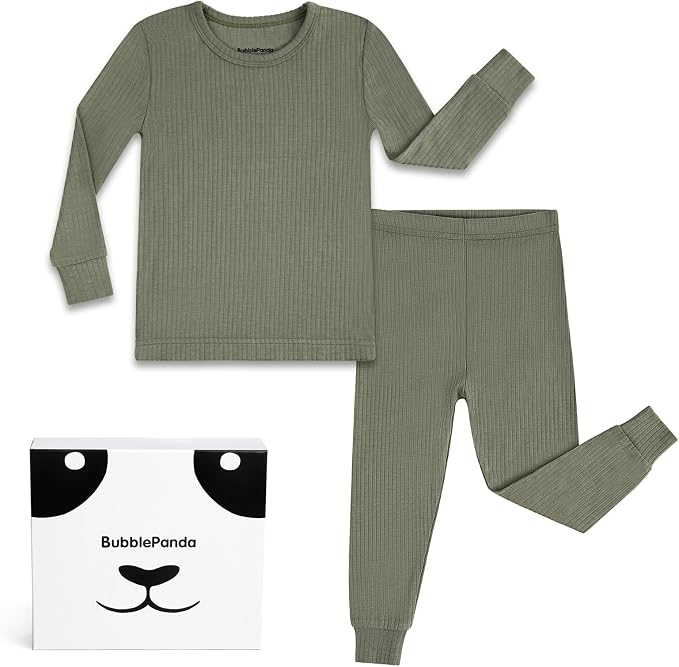 Bamboo Long Sleeve Pajama Set - Olive Drab