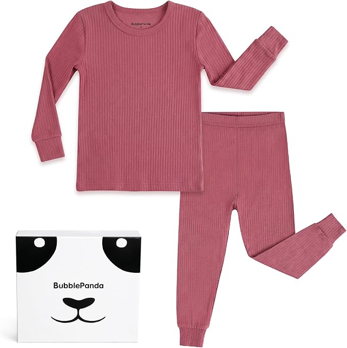 Bamboo Long Sleeve Pajama Set - Dusty Rose