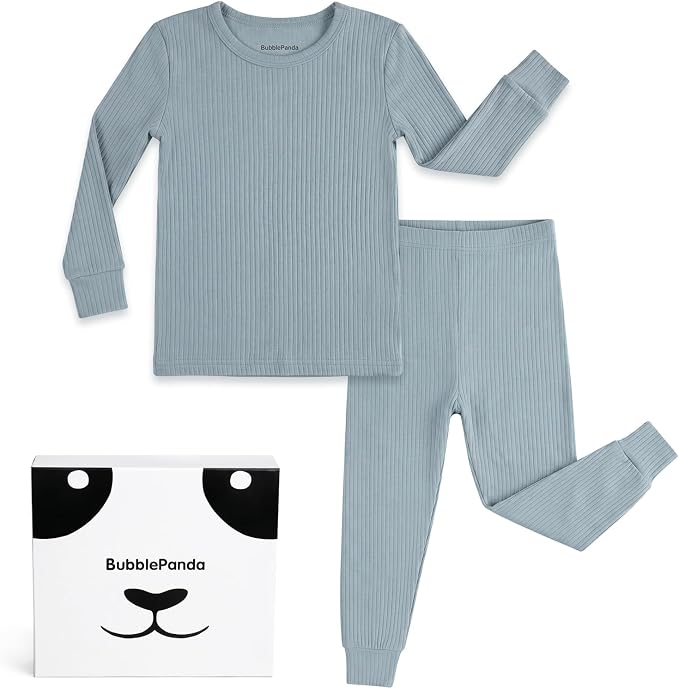 Bamboo Long Sleeve Pajama Set - Glacier