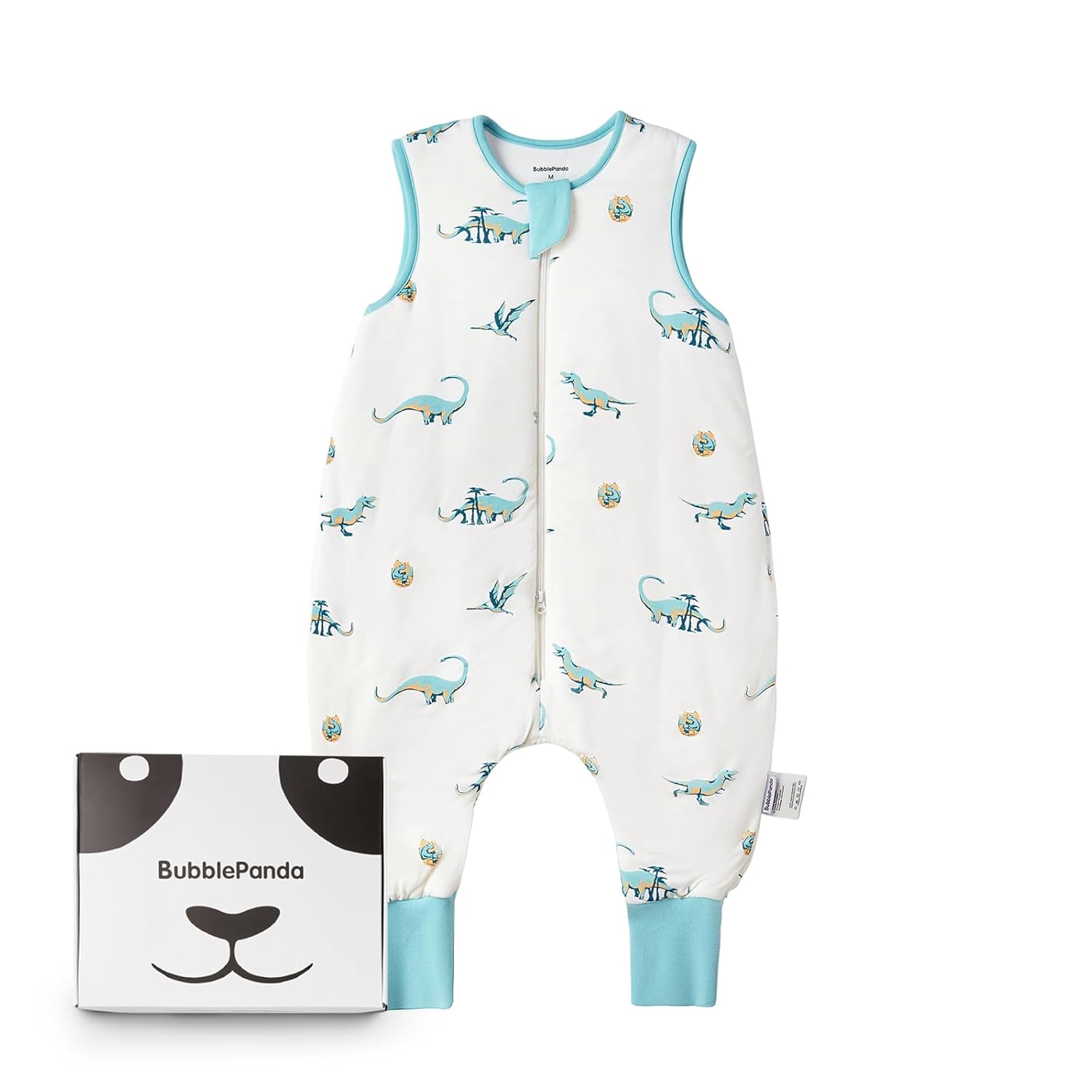 BubblePanda Dinosaur 1.0 TOG Bamboo Walker Sleep Sack with Feet for Active Toddlers
