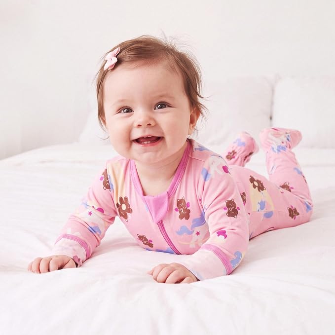 Bamboo Long Sleeve Romper-Unicorns