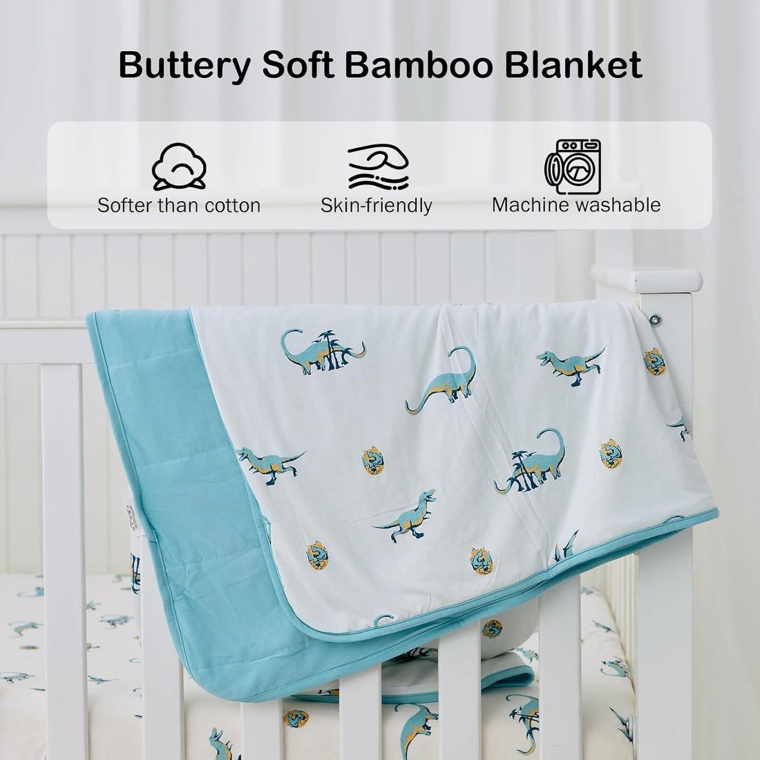 Bamboo Baby Blanket – Dinosaur product detail