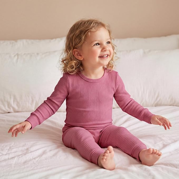 Bamboo Long Sleeve Pajama Set - Dusty Rose