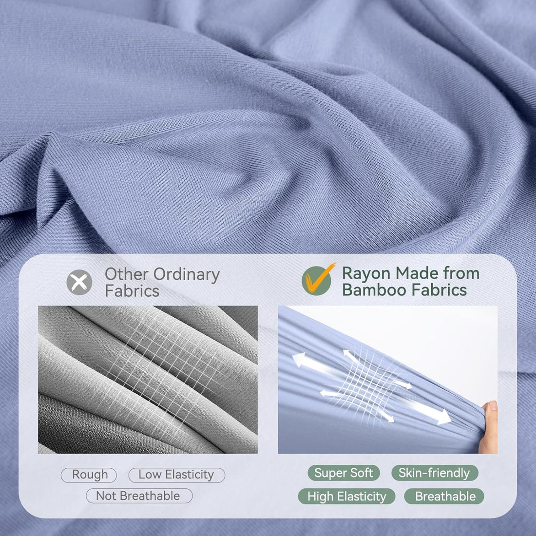 Ensemble couverture d'emmaillotage et bonnet en bambou - Ardoise additional product view
