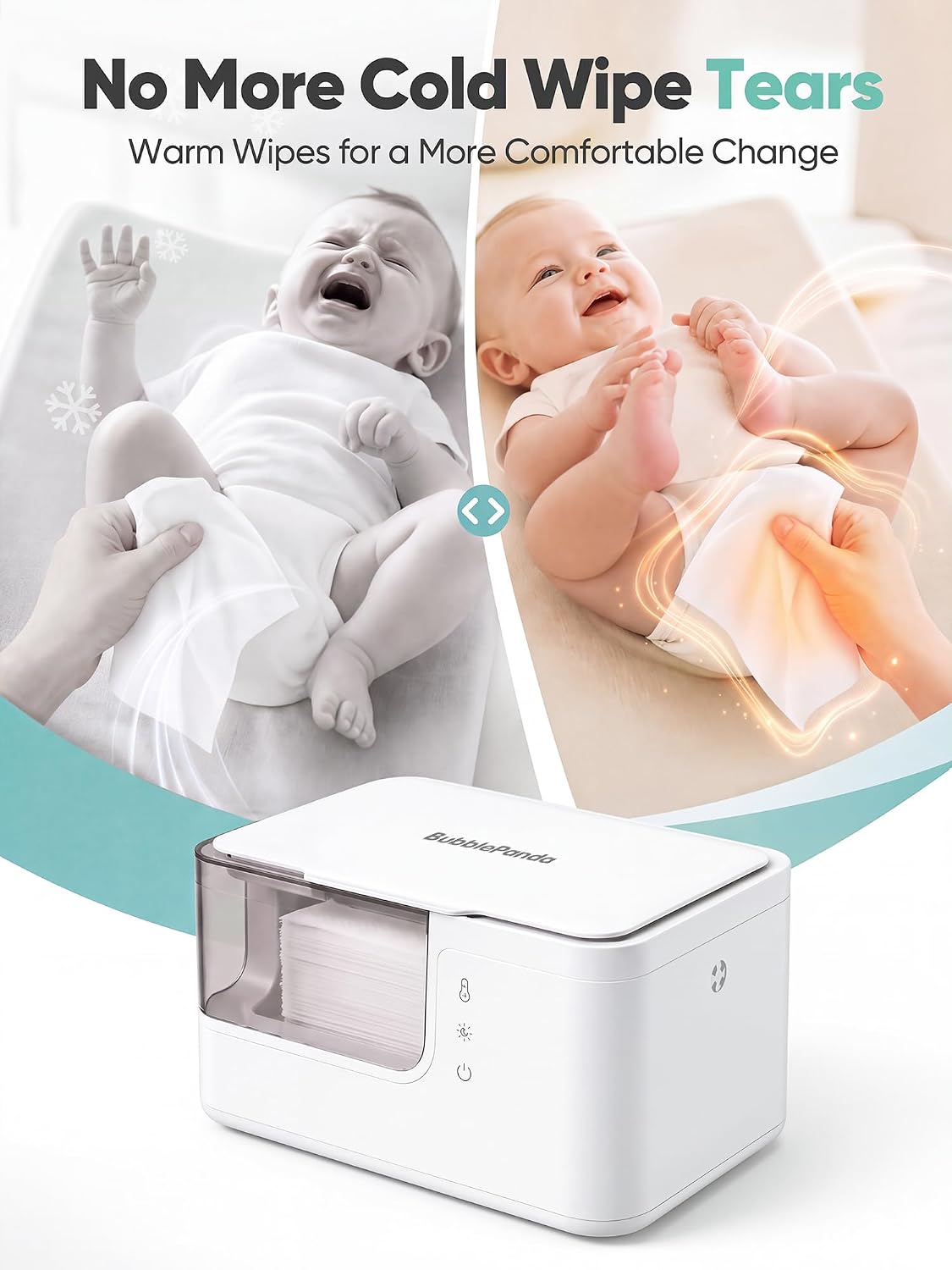 Baby Wipe Warmer – 3D Surround Heating & Night Light
