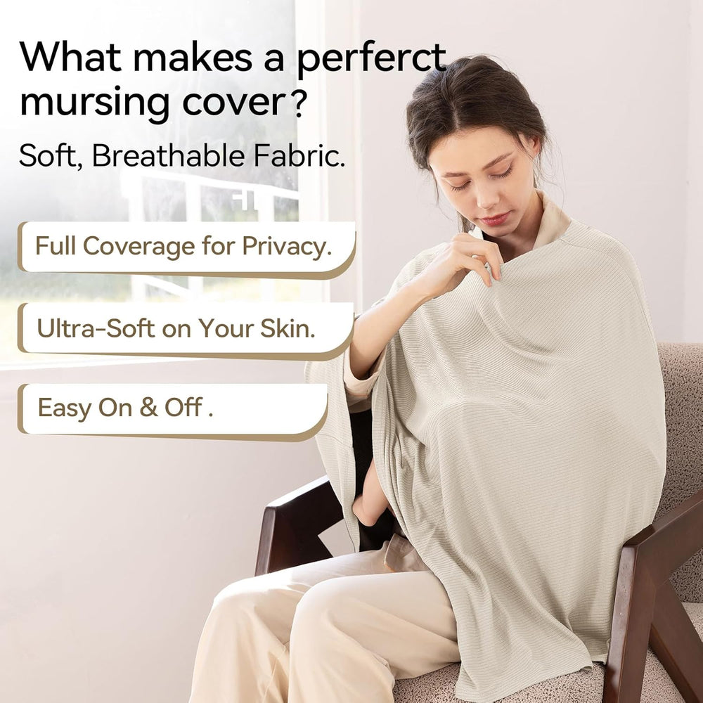 Housse d'allaitement et poncho multi-usage 360° en bambou (avoine) product detail