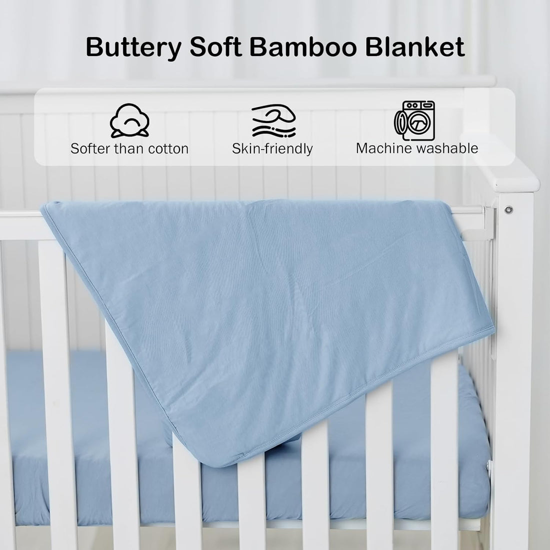 Couverture pour bébé en bambou - Ardoise product detail