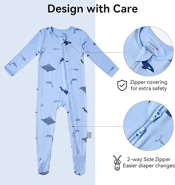 Pyjama-grenouillère en bambou - Requin