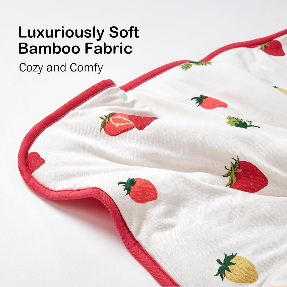 Couverture en bambou pour bébé - Fraise additional product view