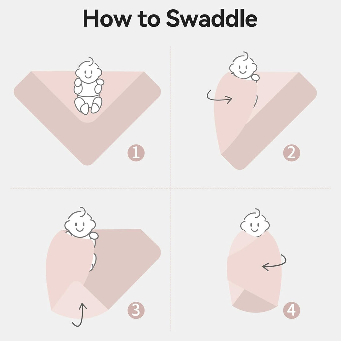 Bamboo Swaddle Blanket & Beanie Set – Blush additional product view