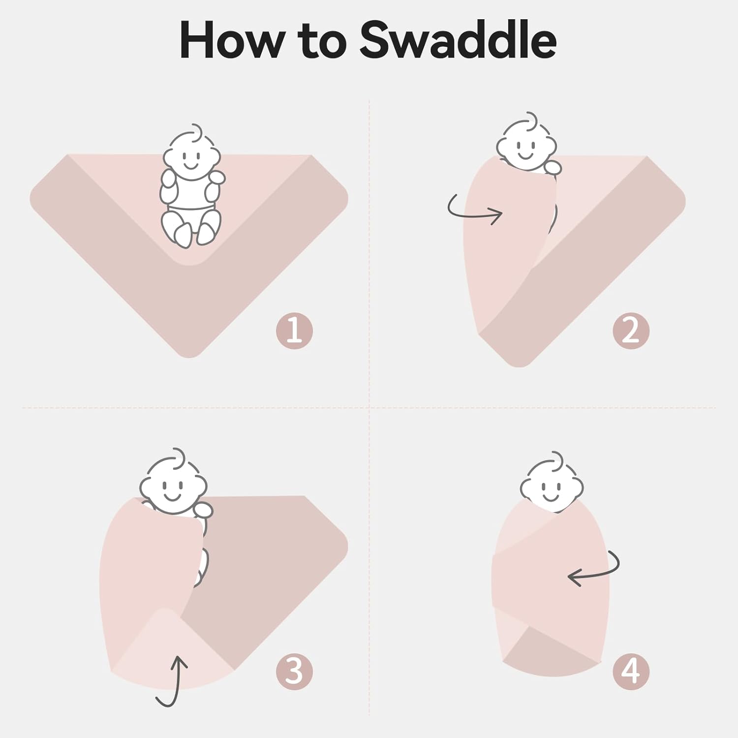 Bamboo Swaddle Blanket & Beanie Set - Blush