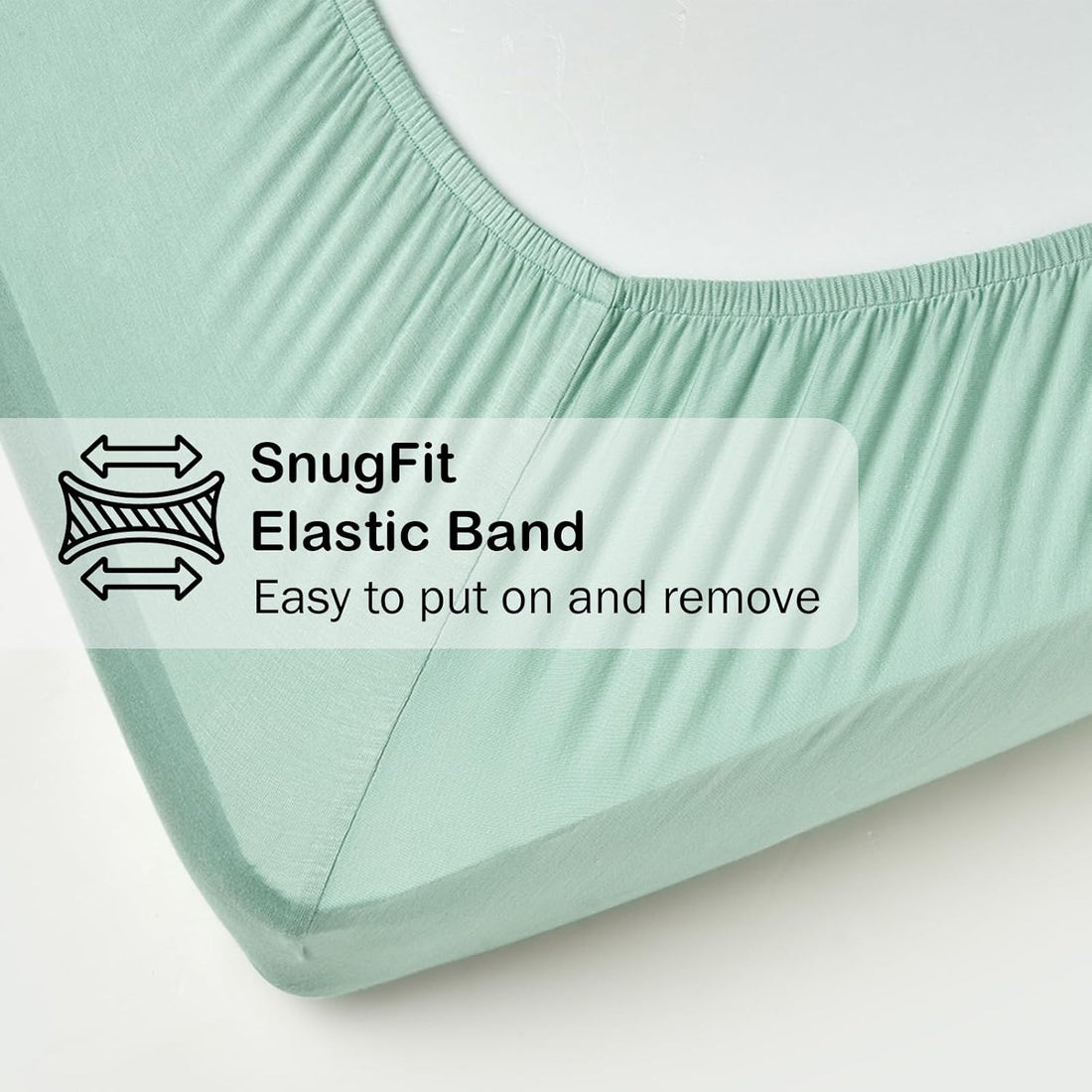 Bamboo Fitted Crib Sheet – Sage additional product view
