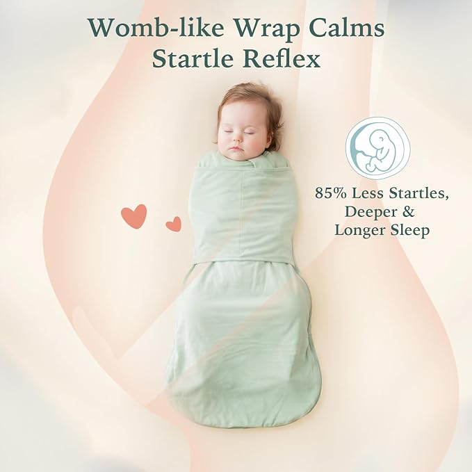 Bamboo Velcro Swaddle Sack - 0.5 TOG (Sage)