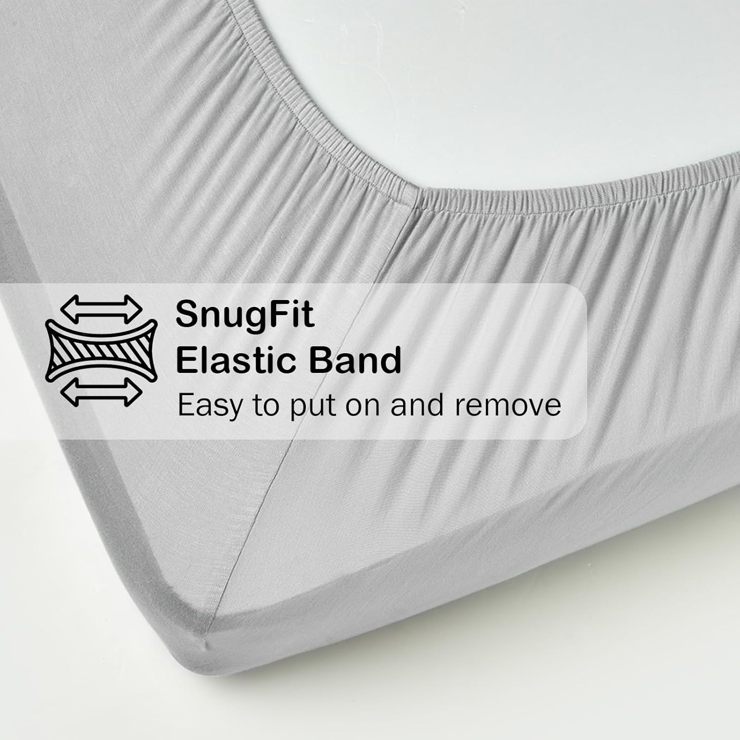 Drap-housse de bambou pour lit de bébé – (Storm)