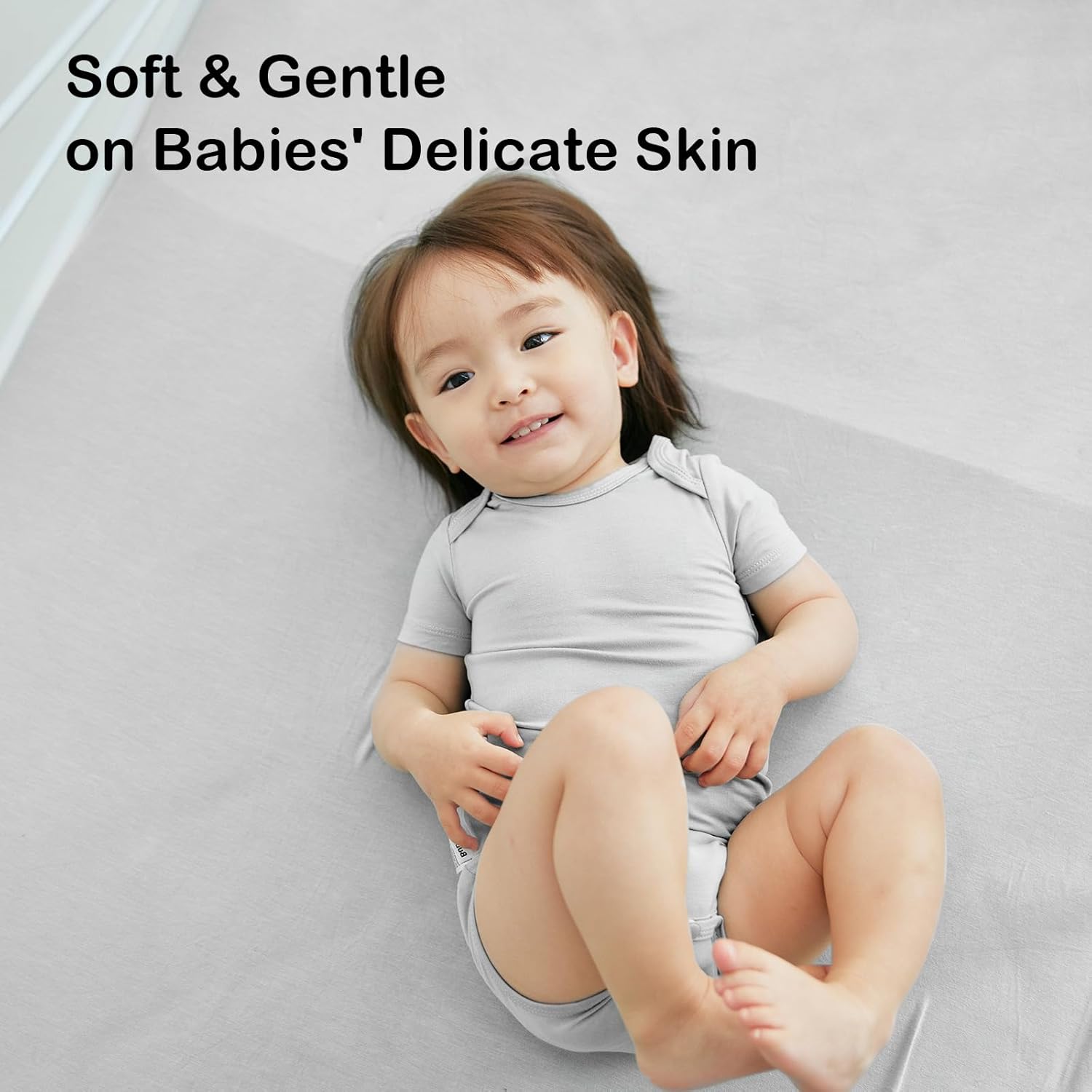 Drap-housse de bambou pour lit de bébé – (Storm)