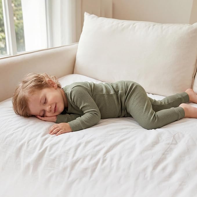 Bamboo Long Sleeve Pajama Set - Olive Drab
