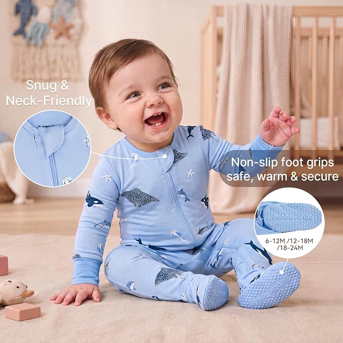 Pyjama-grenouillère en bambou - Requin