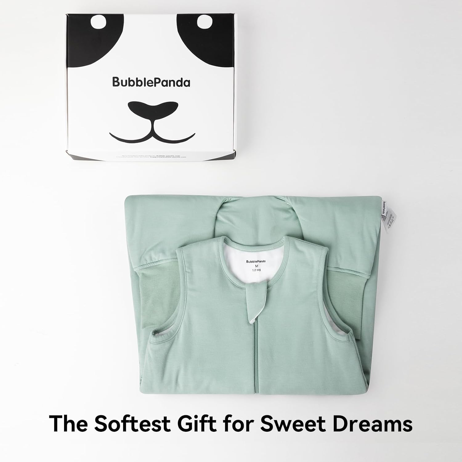 BubblePanda Sage 2.5 TOG bamboo sleep sack in a modern minimalist nursery setting